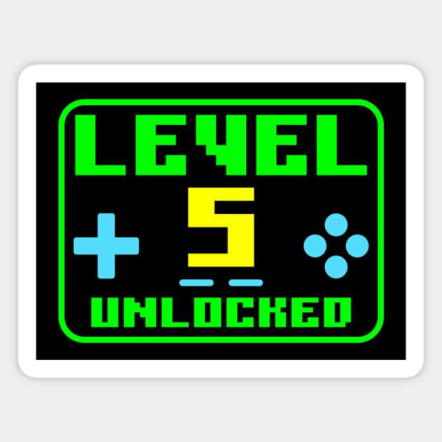 Level 5 Unlocked Magnet by colorsplash